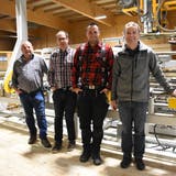 Der Verwaltungsrat der Necker Holz AG (von links): Res Näf, Rolf Meier, Michael Freitag und Pirmin Fischbacher. (Urs M. Hemm)