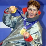 Der Schweizer «Harry Potter»: Simon Ammann vollbringt Magisches an den Olympischen Spielen 2002 in Salt Lake City. (Andreas Altwein / EPA DPA)