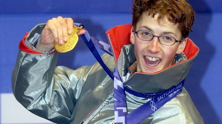 Der Schweizer «Harry Potter»: Simon Ammann vollbringt Magisches an den Olympischen Spielen 2002 in Salt Lake City. (Andreas Altwein / EPA DPA)