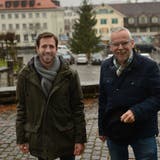 Alexander Huser, Präsident der Grünen Nidwalden (links), und Peter Steiner, Gründungsmitglied des Demokratischen Nidwalden. (Bild: Urs Hanhart (Stans, 29. Dezember 2021))