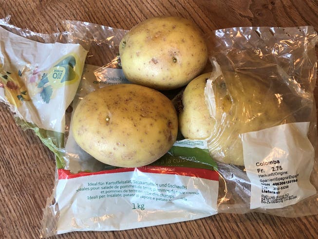 Die drei Kartoffeln wogen genau 1015 g.
