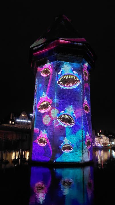 Wasserturm Luzern Lilu Lichterfestival