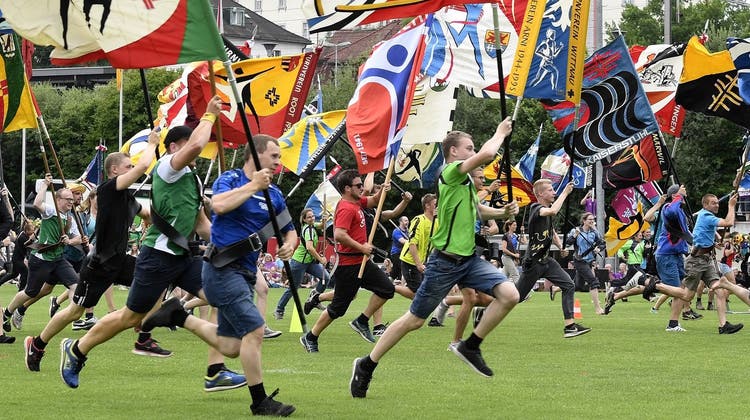 Das Aargauer Kantonalturnfest 2017 in Muri hält mit 12'500 Teilnehmenden den Rekord. (Alexander Wagner)