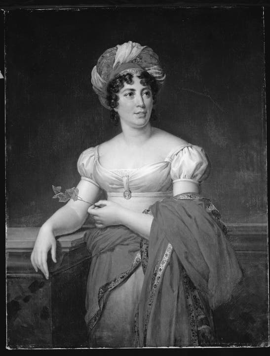 Die Salon-Wilde: Sie schlief selten mehr als vier Stunden und raubte durch ihre Wachheit Geliebten, Dichtern, auch Napoleon den Schlaf. Unter dem modischen Turban der politischen Denkerin Madame de Staël (1766-1817) vereinten sich Geist und Macht. 