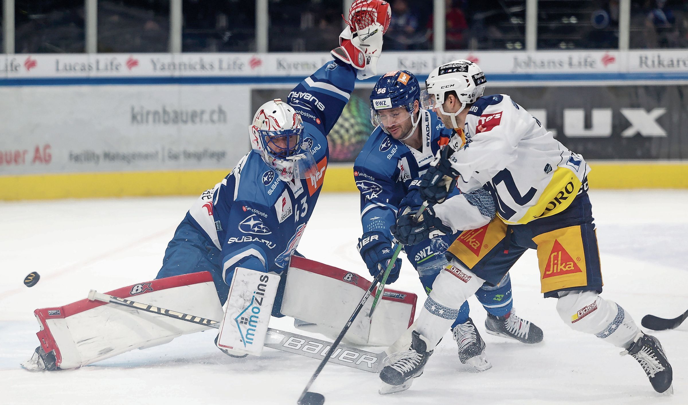 Der EV Zug Siegt Auswärts Gegen Die ZSC Lions Mit 1:0.