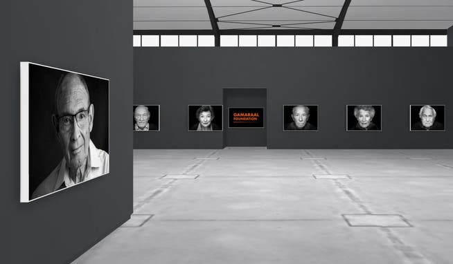 So präsentiert sich die Holocaust-Ausstellung im virtuellen Raum. Wer auf die Porträts klickt, kann die Zeugenaussagen der Überlebenden lesen.
