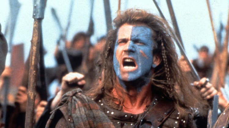 Mel Gibson als schottischer Freiheitskämpfer William Wallace in einer Szene des Films «Braveheart». (Bild: Getty)