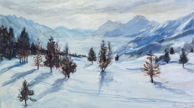 Gustav Schneeli: Crans (im Winter), 1942 (Bild: Kunsthaus Glarus)