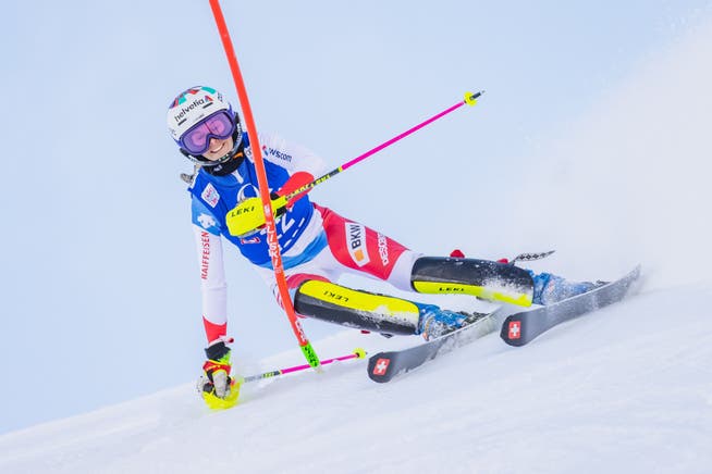 Wieder erfolgreich: Aline Danioth, hier beim Slalom in Lienz. 
