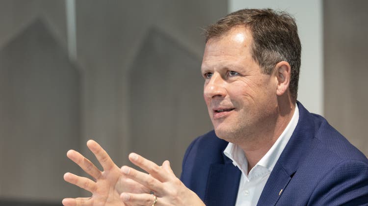 Schindler-CEO Thomas Oetterli. (Bild: Manuela Jans-Koch (Ebikon, 12. November 2021))