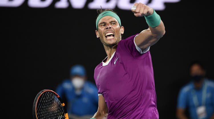 Rafael Nadal geht gewohnt mit viel Leidenschaft ans Werk. Der Spanier zeigt in Australien überzeugendes Tennis. (Keystone)