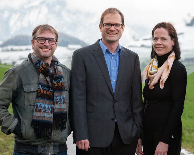 Guido Schmidiger (links), Urs Lang und Christine Haag treten zur Wahl an.