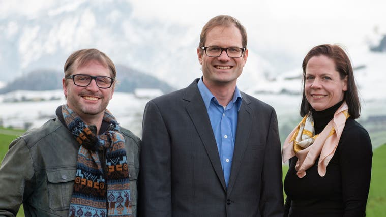 Guido Schmidiger (links), Urs Lang und Christine Haag treten zur Wahl an. (Bild: PD)