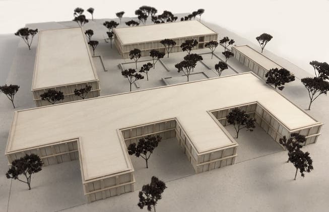 Model des Ersatzneubaus der Klinik im Hasel – geplant und aufgestellt vom Architekturbüro Diagonal aus Winterthur.