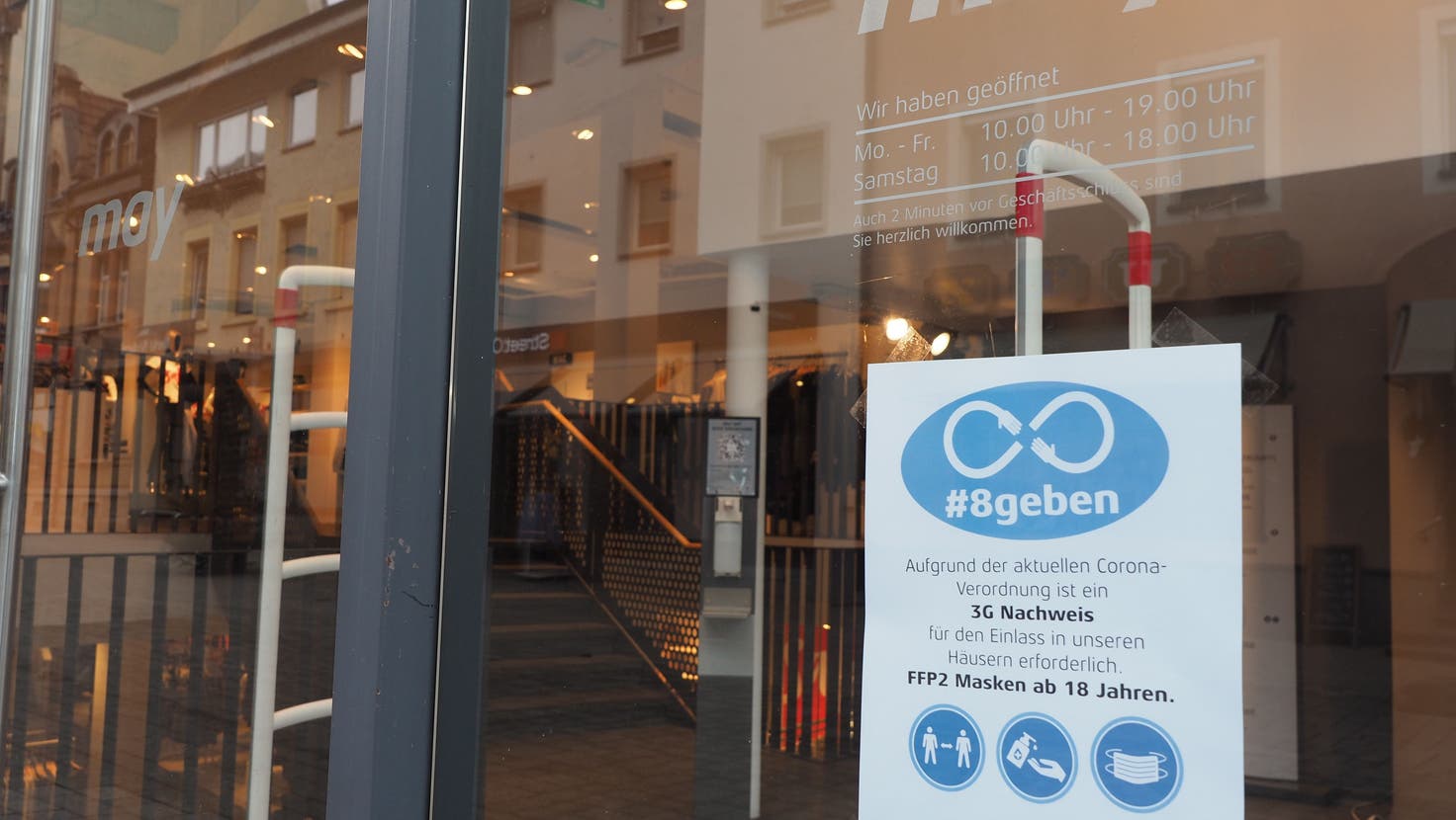 In Geschäften des nicht täglichen Bedarfs in Baden-Württemberg gilt jetzt die G-Regel, auch in Läden wie hier in Bad Säckingen. (Hans Christof Wagner (26. Januar 2022))