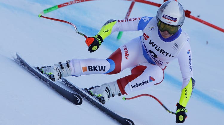 Die Schweizerin Corinne Suter fühlt sich wohl auf dem Ski. Daran ändert auch der achte Platz im Super-G von Garmisch nichts. (Bild: Giovanni Maria Pizzato/AP)