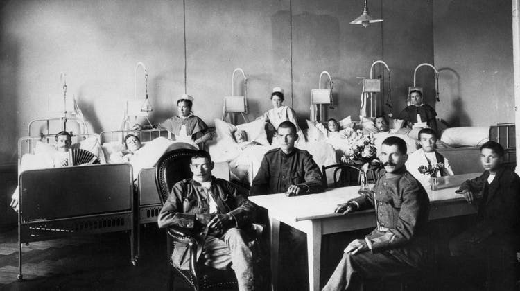 Die Grippeviren brachten 1918 in der Schweiz viele Soldaten ins Lazarett. (Getty)
