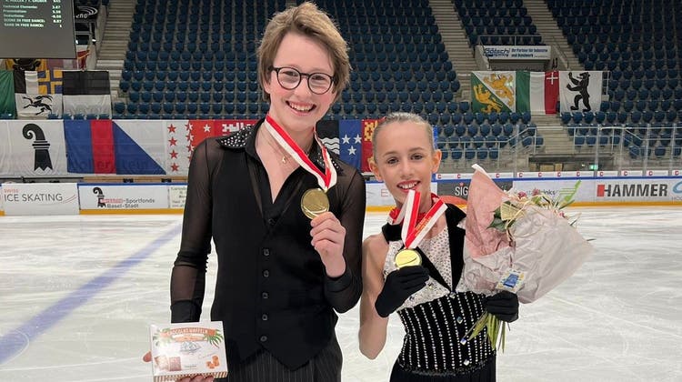 Timon Suhner und Leonie Woodtli gewannen in Basel die Goldmedaille. (Bild: PD)