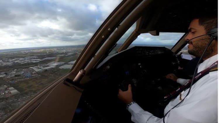 Video aus dem Cockpit: So landete ein Pilot während dem Sturmtief «Zeynep»