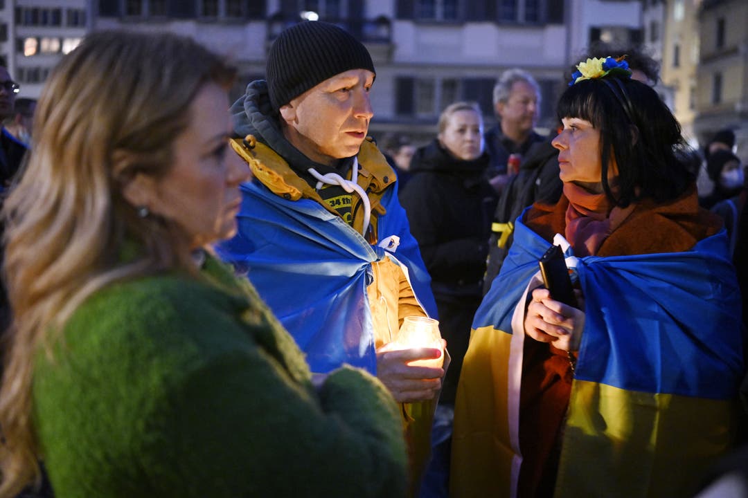 Sie zeigten ihre Solidarität mit dem ukrainischen Volk.