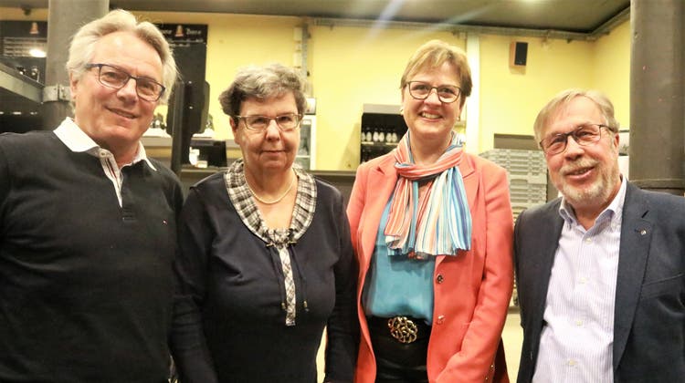 Der Vorstand des Vereins Brotegg-Praxis: Ueli Frei, Marianne Luginbühl, Edith Graf-Litscher und Hanspeter Schmid. (v.l.n.r). (Bild: Christof Lampart)