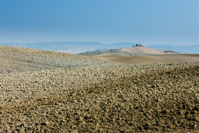 Sieht aus wie eine Wüste, ist aber mitten in Europa. Hier ein ausgetrockneter Boden in der Toskana. Schlechte Ernten sind die Folgen.