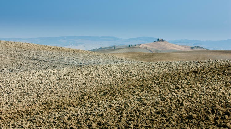 Sieht aus wie eine Wüste, ist aber mitten in Europa. Hier ein ausgetrockneter Boden in der Toskana. Schlechte Ernten sind die Folgen. (Tim Graham / Getty Images Europe)
