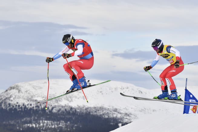 Weltmeister Alex Fiva (links) und der frühere Olympiazweite Marc Bischofberger am Weltcup im Januar in Schweden.