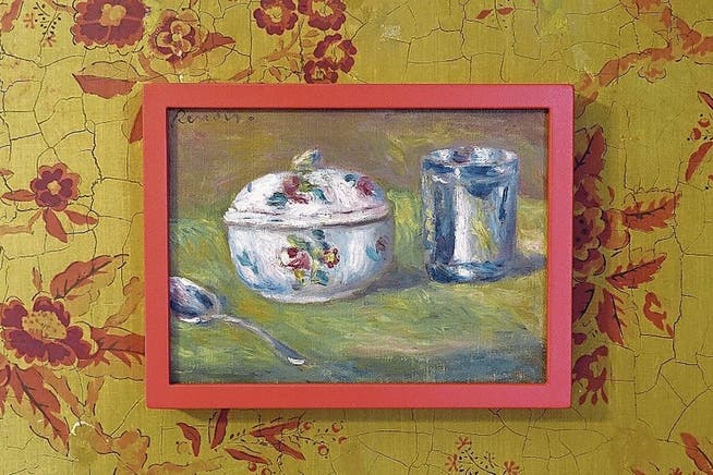 Renoirs Zuckerdose und Becher (1910) im neuen Rahmen.