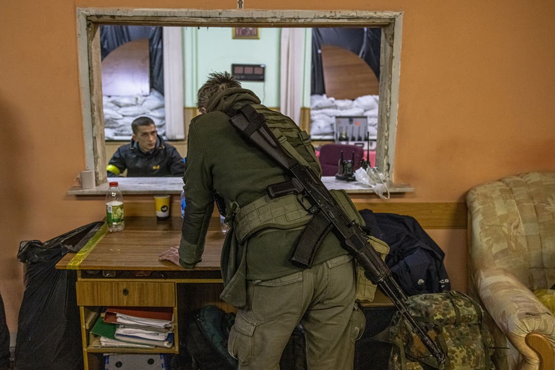 Regionale Verteidigungskräfte in Kiew. 