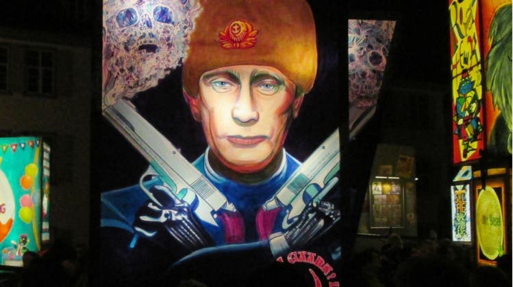 Schon 2015 ein Laternenmotiv: Wladimir Putin. (zvg/Romano Hänni)