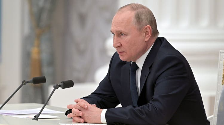 Russlands Präsident Wladimir Putin kündigte am 24. Februar den Einmarsch in die Ukraine an. (Bild: Aleksey Nikolskyi/Sputnik/ EPA)