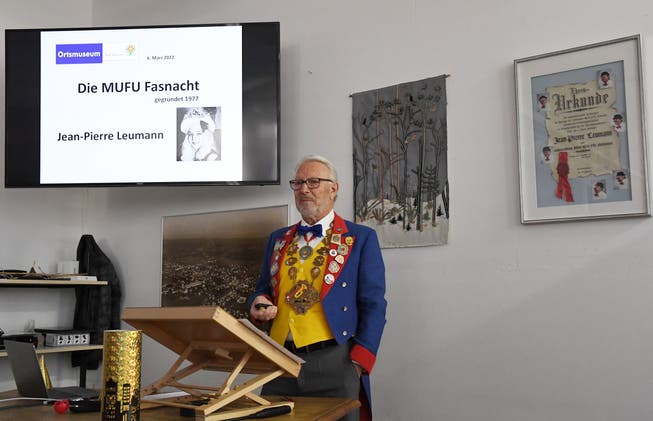 Jean-Pierre Leumann, Gründungsmitglied und Hauptinitiant der Fasnachtsorganisation Mu-Fu, war Gasterzähler im Ortsmuseum Amriswil.