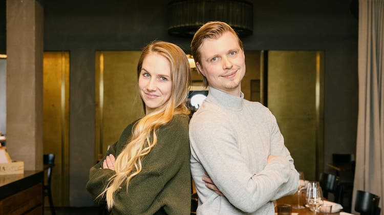 Die beiden Geschäftsleitenden Kim Landös und Lars Rothe in ihrem neuen Restaurant Rampe im Badener Merker-Areal. (Bild: Valentin Hehli)