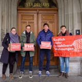 Die SP hat ihre städtische Volksinitiative «bezahlbare Wohnungen für Zürich» nach eigenen Angaben mit knapp 9000 Unterschriften eingereicht. (Twitter/SP Zürich)
