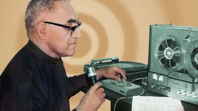 Es ist das Motiv der Luzernern Romerotage 2022: der hl. Óscar Romero als Radioprediger.
