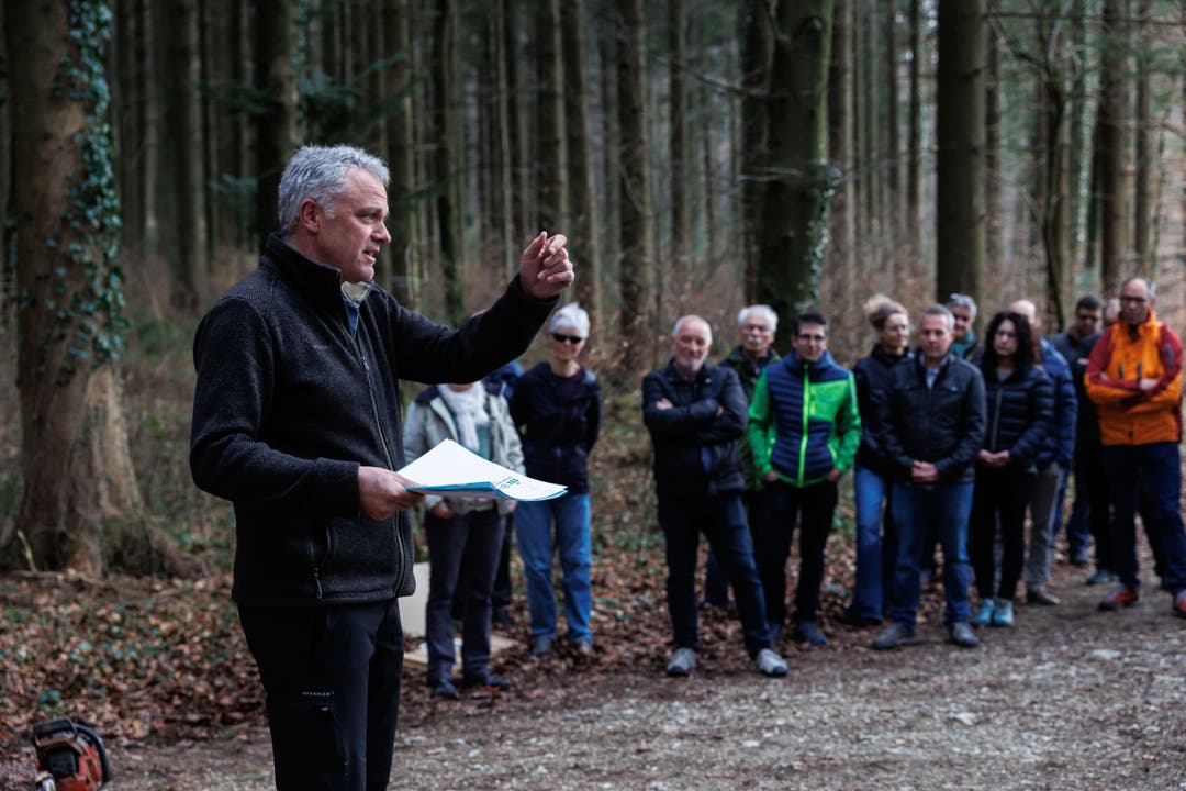 Waldbesuch organisiert von Pro Holz Solothurn: Thomas Studer, Präsident Pro Holz Solothurn
