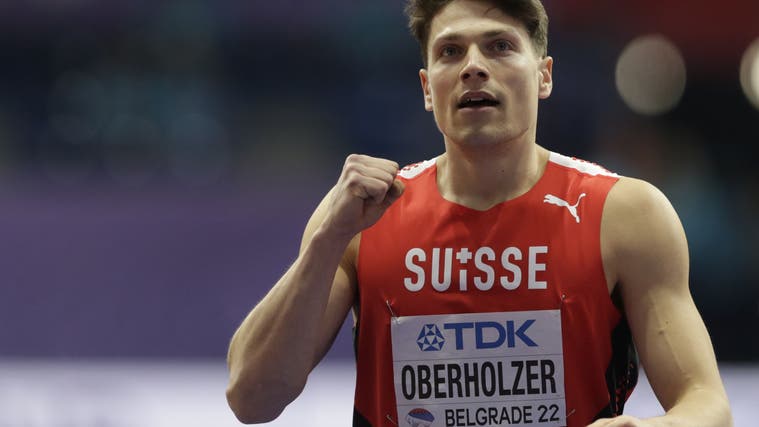 Andri Oberholzer aus Hefenhofen an einem Wettkampf in Serbien. (Bild: Keystone / Andrej Cukic (21.03.2022))