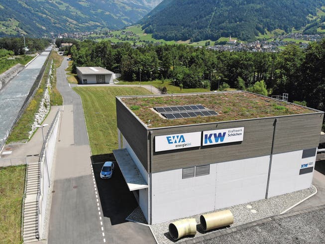 Das KW Schächen produziert Strom durch lokale Wasserkraft.