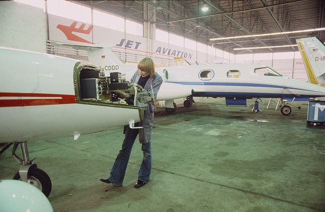 Good Vibrations: Wartung bei Jet Aviation in den 70er-Jahren auf dem EuroAirport.