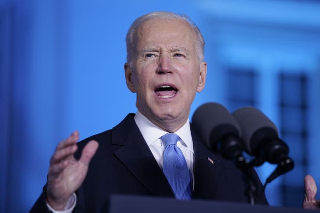 Joe Biden am Samstag: Zum Abschluss seiner Europa-Reise hielt der amerikanische Präsident in Warschau eine Grundsatzrede.