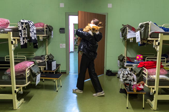 Flüchtlinge aus der Ukraine in der Zivilschutzanlage Rönnimoos in Littau.