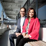 Blicken auf eine neue Saison: Remo Rey, CEO der Schifffahrtsgesellschaft Untersee und Rhein, und Andrea Ruf, CEO der Schweizerischen Bodensee-Schifffahrt. (Bild: Belinda Schmid)