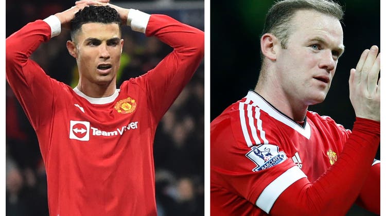 Waren einst Teamkollegen bei Manchester United: Cristiano Ronaldo (links) und Wayne Rooney. (Keystone)