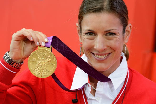 Olympiagold im Triathlon: Nicola Spirig schnappte sich 2012 in London hauchdünn den Titel.