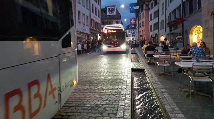Ab Dezember werden abends keine Busse mehr in der Aarauer Altstadt verkehren. (Nadja Rohner (13.7.2020))