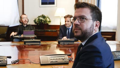 Der katalanische Regierungschef Pere Aragonès droht der spanischen Regierung die Unterstützung zu entziehen. (EPA)