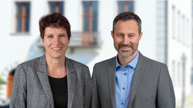 Landrätin Franziska Rüttimann und Landrat Jvo Eicher amten neu als Präsidentin und Vize-Präsident der Mitte-Fraktion Nidwalden. (Bild: PD)