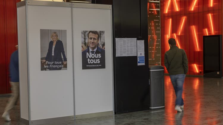 Auch in Genf konnten Franzosen und Französinnen ihre Stimme für den zweiten Wahlgang abgeben. (Keystone)
