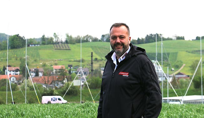 Freut sich auf die Fertigstellung des neuen Firmendomizils in Frick: Christian Schweizer, Inhaber der Schweizer Reinigung AG.